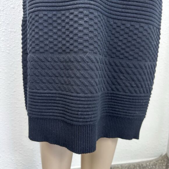 RD Style Women's Black Rib Knit Sweater Dress Capsule Staple Office Holiday - Picture 4 of 9
